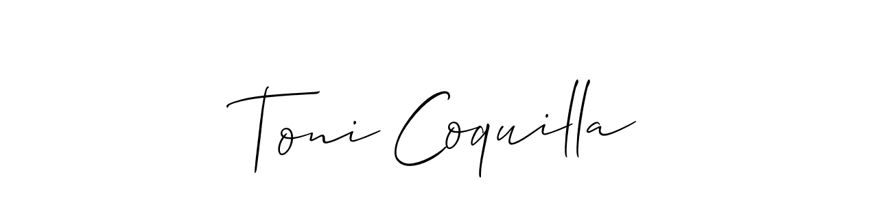 Make a beautiful signature design for name Toni Coquilla. Use this online signature maker to create a handwritten signature for free. Toni Coquilla signature style 2 images and pictures png