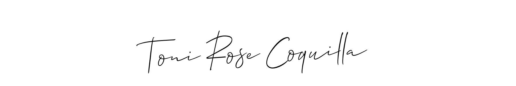 Here are the top 10 professional signature styles for the name Toni Rose Coquilla. These are the best autograph styles you can use for your name. Toni Rose Coquilla signature style 2 images and pictures png