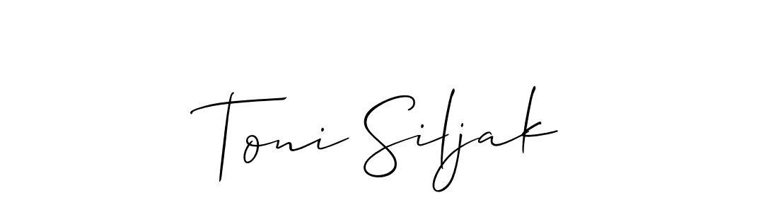 Also we have Toni Siljak name is the best signature style. Create professional handwritten signature collection using Allison_Script autograph style. Toni Siljak signature style 2 images and pictures png