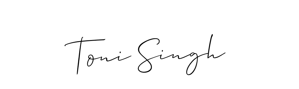 This is the best signature style for the Toni Singh name. Also you like these signature font (Allison_Script). Mix name signature. Toni Singh signature style 2 images and pictures png