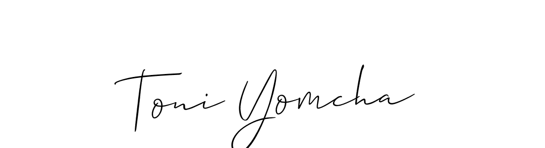 You can use this online signature creator to create a handwritten signature for the name Toni Yomcha. This is the best online autograph maker. Toni Yomcha signature style 2 images and pictures png