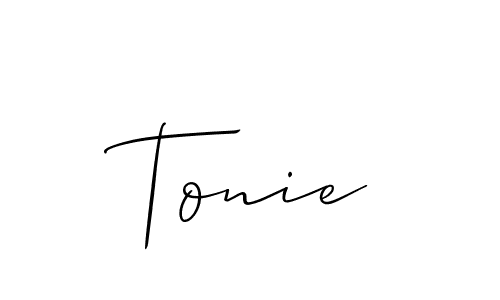 Also we have Tonie name is the best signature style. Create professional handwritten signature collection using Allison_Script autograph style. Tonie signature style 2 images and pictures png