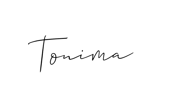 Design your own signature with our free online signature maker. With this signature software, you can create a handwritten (Allison_Script) signature for name Tonima. Tonima signature style 2 images and pictures png