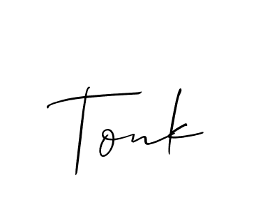 Tonk stylish signature style. Best Handwritten Sign (Allison_Script) for my name. Handwritten Signature Collection Ideas for my name Tonk. Tonk signature style 2 images and pictures png