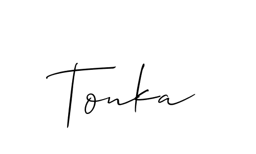 if you are searching for the best signature style for your name Tonka. so please give up your signature search. here we have designed multiple signature styles  using Allison_Script. Tonka signature style 2 images and pictures png