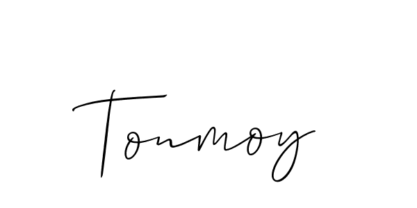 if you are searching for the best signature style for your name Tonmoy. so please give up your signature search. here we have designed multiple signature styles  using Allison_Script. Tonmoy signature style 2 images and pictures png