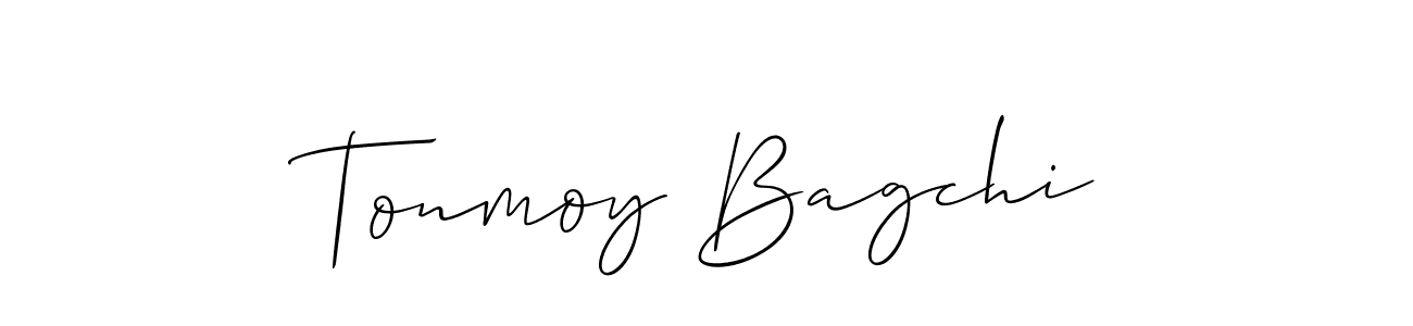 Make a beautiful signature design for name Tonmoy Bagchi. With this signature (Allison_Script) style, you can create a handwritten signature for free. Tonmoy Bagchi signature style 2 images and pictures png