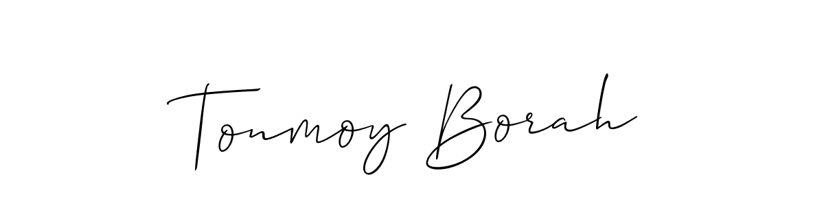 Allison_Script is a professional signature style that is perfect for those who want to add a touch of class to their signature. It is also a great choice for those who want to make their signature more unique. Get Tonmoy Borah name to fancy signature for free. Tonmoy Borah signature style 2 images and pictures png