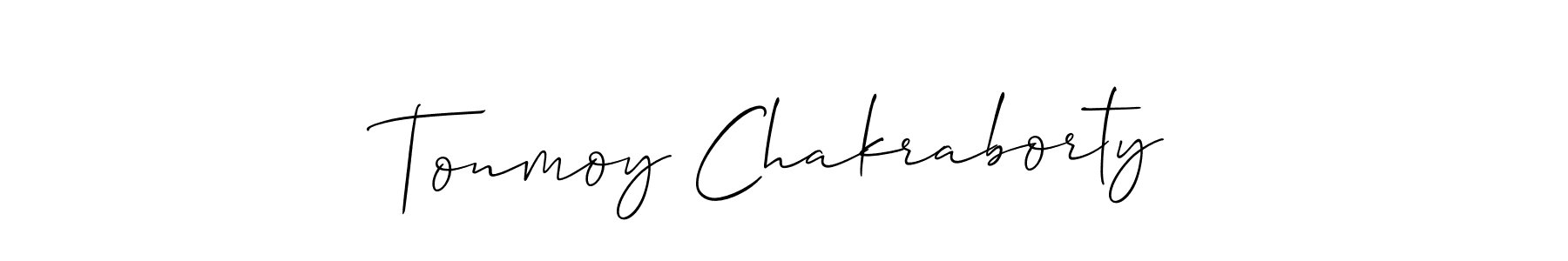 Create a beautiful signature design for name Tonmoy Chakraborty. With this signature (Allison_Script) fonts, you can make a handwritten signature for free. Tonmoy Chakraborty signature style 2 images and pictures png