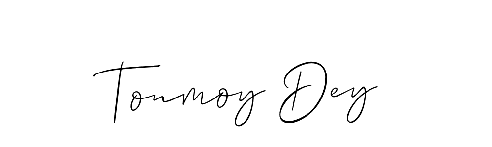 How to make Tonmoy Dey signature? Allison_Script is a professional autograph style. Create handwritten signature for Tonmoy Dey name. Tonmoy Dey signature style 2 images and pictures png