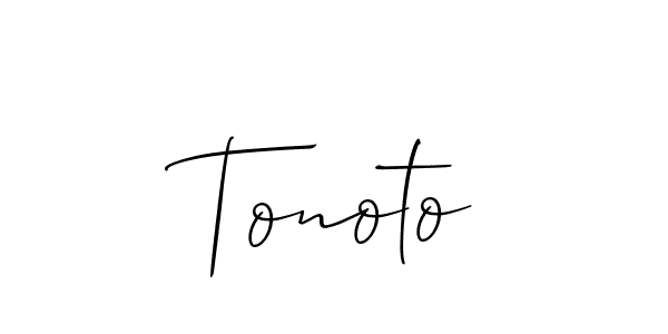 Tonoto stylish signature style. Best Handwritten Sign (Allison_Script) for my name. Handwritten Signature Collection Ideas for my name Tonoto. Tonoto signature style 2 images and pictures png
