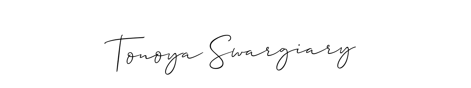 Make a beautiful signature design for name Tonoya Swargiary. Use this online signature maker to create a handwritten signature for free. Tonoya Swargiary signature style 2 images and pictures png