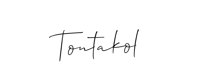 It looks lik you need a new signature style for name Tontakol. Design unique handwritten (Allison_Script) signature with our free signature maker in just a few clicks. Tontakol signature style 2 images and pictures png