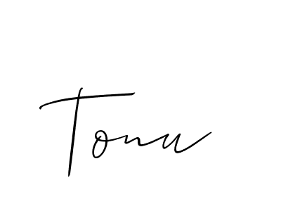 You should practise on your own different ways (Allison_Script) to write your name (Tonu) in signature. don't let someone else do it for you. Tonu signature style 2 images and pictures png