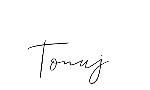 if you are searching for the best signature style for your name Tonuj. so please give up your signature search. here we have designed multiple signature styles  using Allison_Script. Tonuj signature style 2 images and pictures png