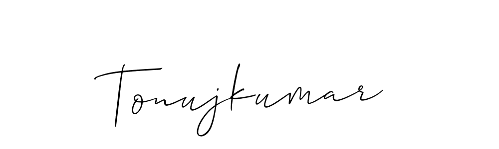 Use a signature maker to create a handwritten signature online. With this signature software, you can design (Allison_Script) your own signature for name Tonujkumar. Tonujkumar signature style 2 images and pictures png