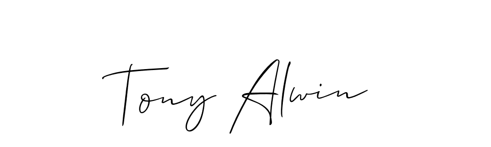 Once you've used our free online signature maker to create your best signature Allison_Script style, it's time to enjoy all of the benefits that Tony Alwin name signing documents. Tony Alwin signature style 2 images and pictures png