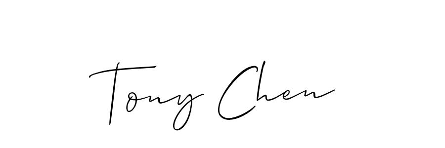 How to make Tony Chen signature? Allison_Script is a professional autograph style. Create handwritten signature for Tony Chen name. Tony Chen signature style 2 images and pictures png