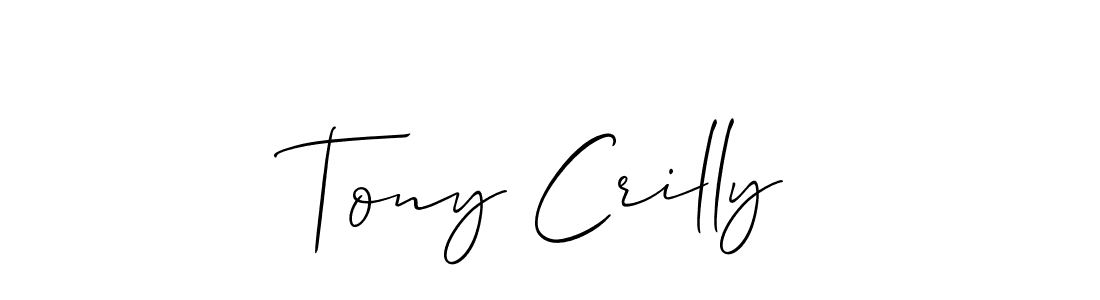 Design your own signature with our free online signature maker. With this signature software, you can create a handwritten (Allison_Script) signature for name Tony Crilly. Tony Crilly signature style 2 images and pictures png