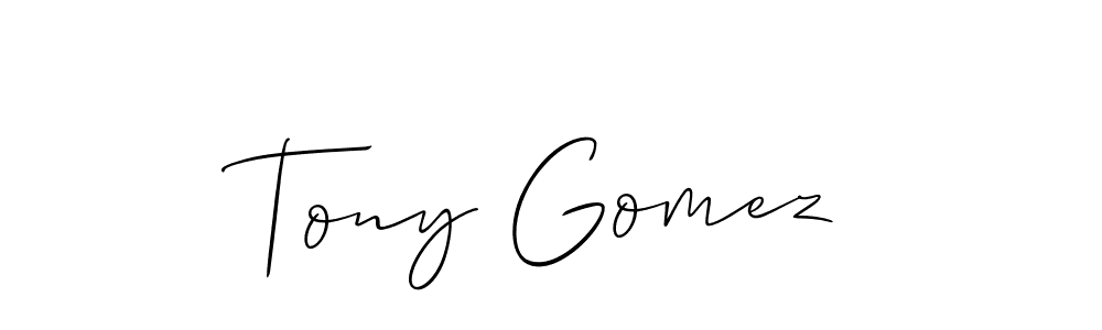 Similarly Allison_Script is the best handwritten signature design. Signature creator online .You can use it as an online autograph creator for name Tony Gomez. Tony Gomez signature style 2 images and pictures png