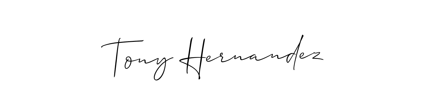 How to make Tony Hernandez name signature. Use Allison_Script style for creating short signs online. This is the latest handwritten sign. Tony Hernandez signature style 2 images and pictures png
