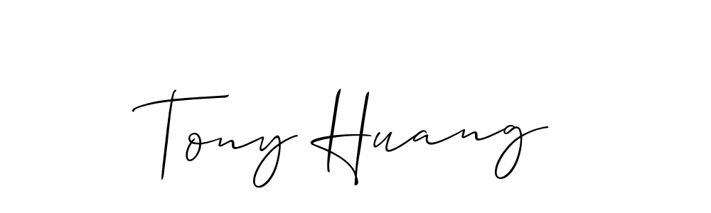 Tony Huang stylish signature style. Best Handwritten Sign (Allison_Script) for my name. Handwritten Signature Collection Ideas for my name Tony Huang. Tony Huang signature style 2 images and pictures png