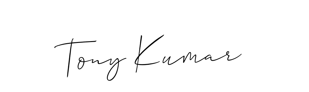 Allison_Script is a professional signature style that is perfect for those who want to add a touch of class to their signature. It is also a great choice for those who want to make their signature more unique. Get Tony Kumar name to fancy signature for free. Tony Kumar signature style 2 images and pictures png