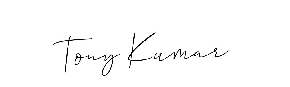 Use a signature maker to create a handwritten signature online. With this signature software, you can design (Allison_Script) your own signature for name Tony Kumar. Tony Kumar signature style 2 images and pictures png
