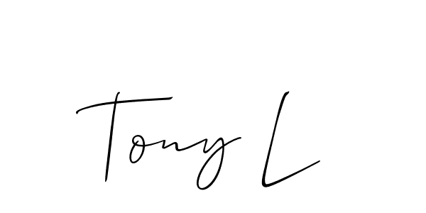 How to make Tony L signature? Allison_Script is a professional autograph style. Create handwritten signature for Tony L name. Tony L signature style 2 images and pictures png