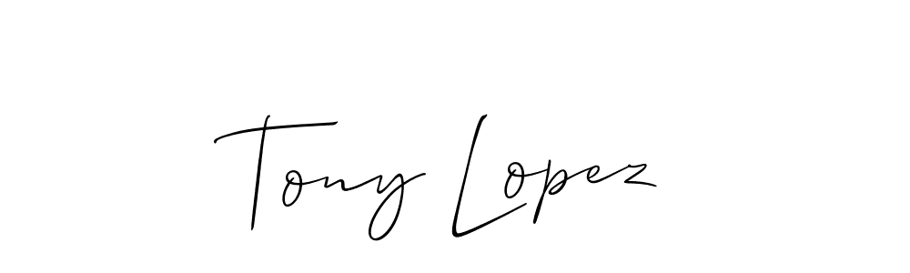 Create a beautiful signature design for name Tony Lopez. With this signature (Allison_Script) fonts, you can make a handwritten signature for free. Tony Lopez signature style 2 images and pictures png