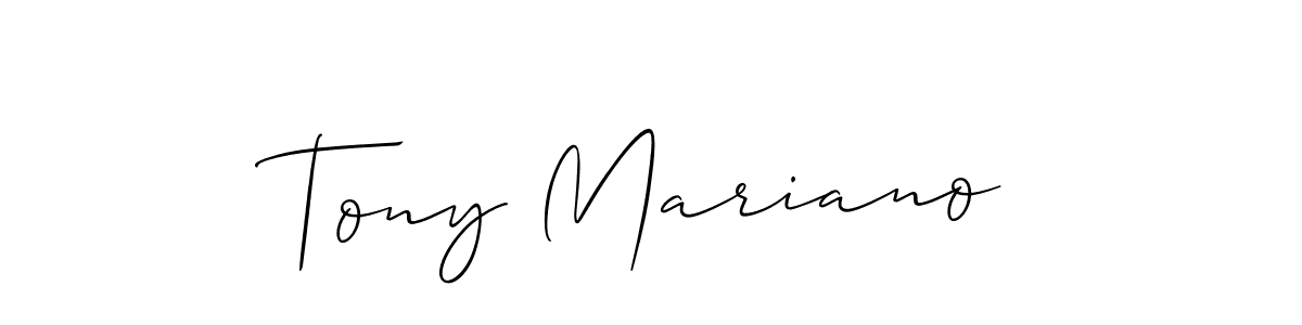 Also You can easily find your signature by using the search form. We will create Tony Mariano name handwritten signature images for you free of cost using Allison_Script sign style. Tony Mariano signature style 2 images and pictures png