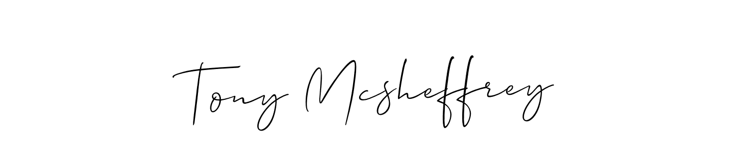 How to Draw Tony Mcsheffrey signature style? Allison_Script is a latest design signature styles for name Tony Mcsheffrey. Tony Mcsheffrey signature style 2 images and pictures png