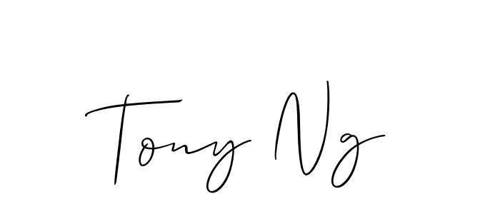 Also You can easily find your signature by using the search form. We will create Tony Ng name handwritten signature images for you free of cost using Allison_Script sign style. Tony Ng signature style 2 images and pictures png