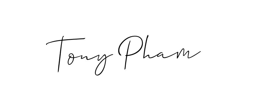 How to make Tony Pham signature? Allison_Script is a professional autograph style. Create handwritten signature for Tony Pham name. Tony Pham signature style 2 images and pictures png