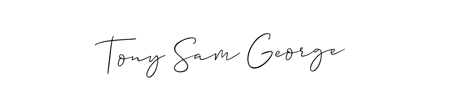 Tony Sam George stylish signature style. Best Handwritten Sign (Allison_Script) for my name. Handwritten Signature Collection Ideas for my name Tony Sam George. Tony Sam George signature style 2 images and pictures png