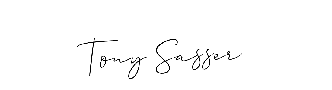 How to make Tony Sasser name signature. Use Allison_Script style for creating short signs online. This is the latest handwritten sign. Tony Sasser signature style 2 images and pictures png