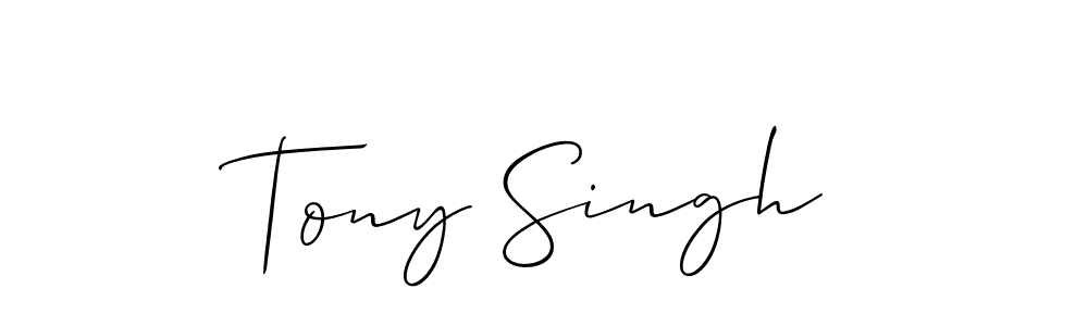 Design your own signature with our free online signature maker. With this signature software, you can create a handwritten (Allison_Script) signature for name Tony Singh. Tony Singh signature style 2 images and pictures png