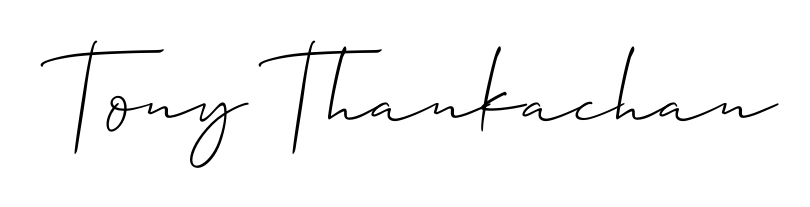 The Allison_Script font gives name Tony Thankachan a signature that looks effortless yet distinguished. Download high-res PNG instantly. Tony Thankachan signature style 2 images and pictures png