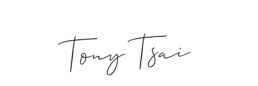 It looks lik you need a new signature style for name Tony Tsai. Design unique handwritten (Allison_Script) signature with our free signature maker in just a few clicks. Tony Tsai signature style 2 images and pictures png