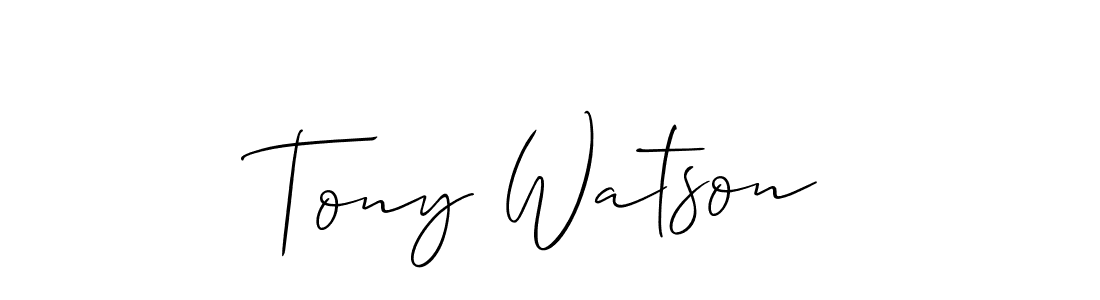 How to make Tony Watson name signature. Use Allison_Script style for creating short signs online. This is the latest handwritten sign. Tony Watson signature style 2 images and pictures png