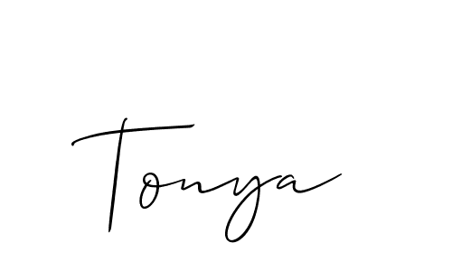 Design your own signature with our free online signature maker. With this signature software, you can create a handwritten (Allison_Script) signature for name Tonya. Tonya signature style 2 images and pictures png