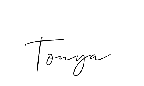 Tonya stylish signature style. Best Handwritten Sign (Allison_Script) for my name. Handwritten Signature Collection Ideas for my name Tonya. Tonya signature style 2 images and pictures png