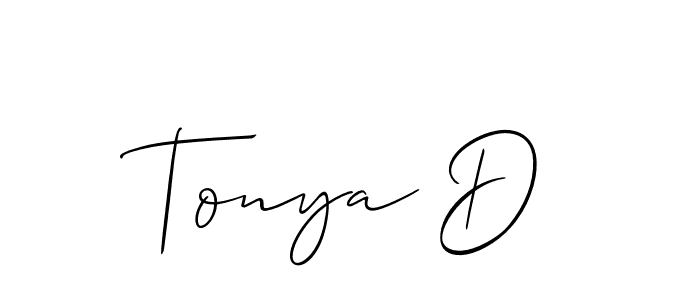 How to Draw Tonya D signature style? Allison_Script is a latest design signature styles for name Tonya D. Tonya D signature style 2 images and pictures png