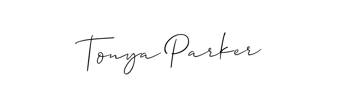 Use a signature maker to create a handwritten signature online. With this signature software, you can design (Allison_Script) your own signature for name Tonya Parker. Tonya Parker signature style 2 images and pictures png