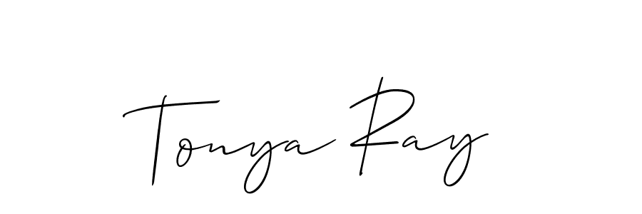 How to Draw Tonya Ray signature style? Allison_Script is a latest design signature styles for name Tonya Ray. Tonya Ray signature style 2 images and pictures png