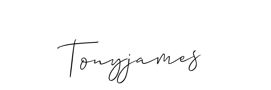 The best way (Allison_Script) to make a short signature is to pick only two or three words in your name. The name Tonyjames include a total of six letters. For converting this name. Tonyjames signature style 2 images and pictures png