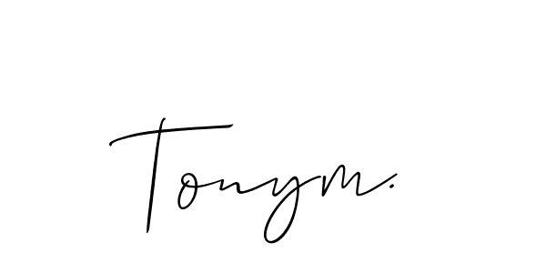 Also we have Tonym. name is the best signature style. Create professional handwritten signature collection using Allison_Script autograph style. Tonym. signature style 2 images and pictures png