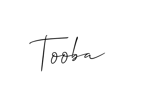 The best way (Allison_Script) to make a short signature is to pick only two or three words in your name. The name Tooba include a total of six letters. For converting this name. Tooba signature style 2 images and pictures png