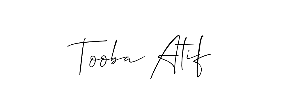Also we have Tooba Atif name is the best signature style. Create professional handwritten signature collection using Allison_Script autograph style. Tooba Atif signature style 2 images and pictures png