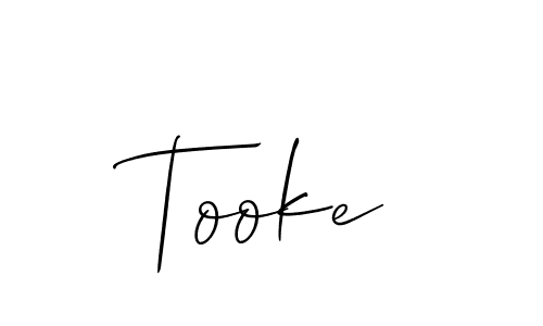 How to make Tooke signature? Allison_Script is a professional autograph style. Create handwritten signature for Tooke name. Tooke signature style 2 images and pictures png